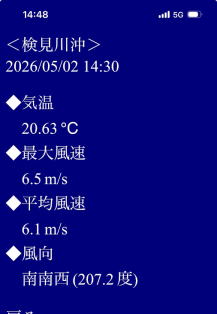 検見川沖合風速